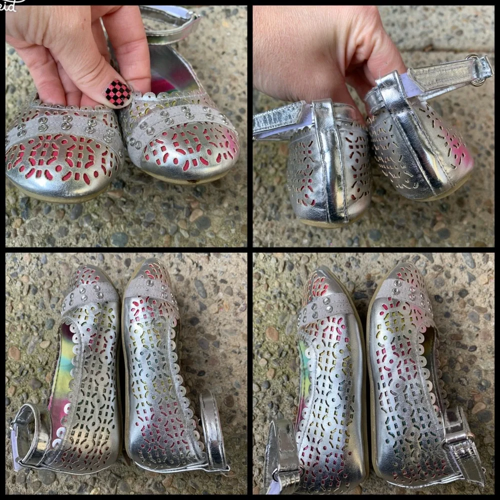 PARIS BLUES, silver, rainbow, toddler shoes!!